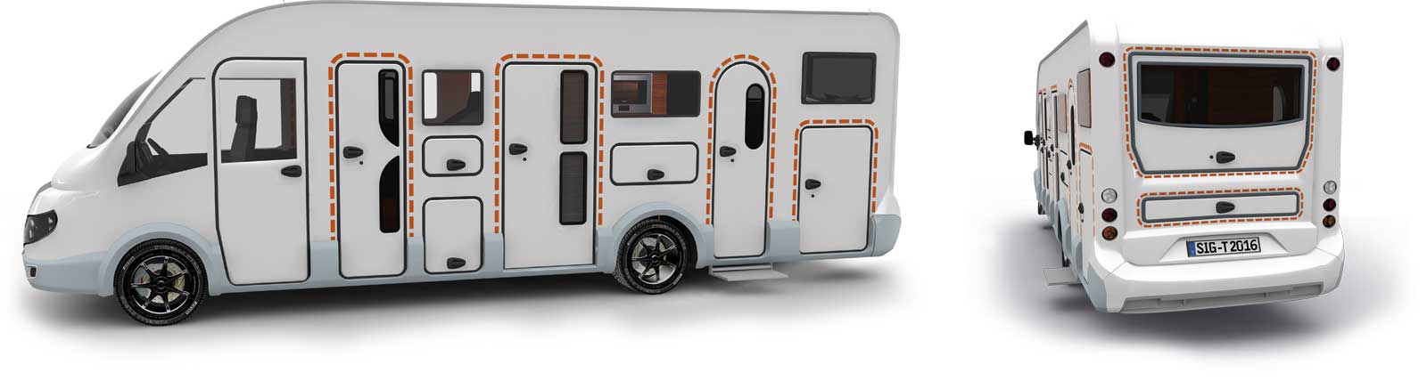 Satisfied tegos customers with barrier-free caravans and RVs